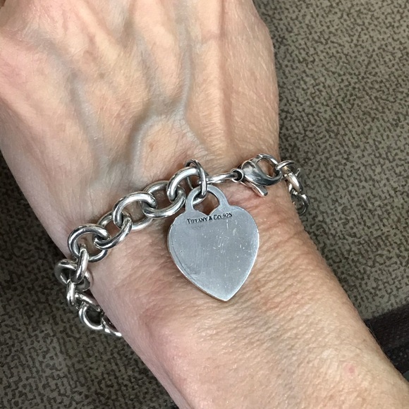 Tiffany & Co. Heart Tag Charm Bracelet Sterling - Picture 4 of 4